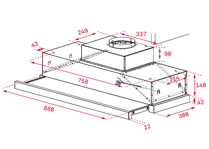 Thông số kỹ thuật Máy Hút Mùi Teka Âm Tủ CNL 9815 PLUS