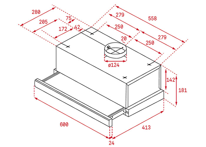 Thông số kỹ thuật Máy Hút Mùi Teka TL 6420