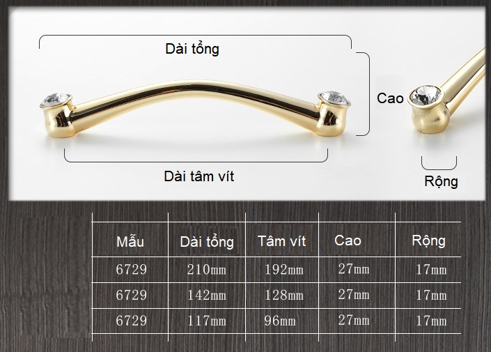 Tay nắm cửa tủ cao cấp FHK403VB 