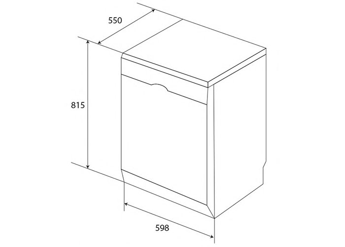 Kích thước chuẩn Máy rửa chén KAFF KF-BISW12