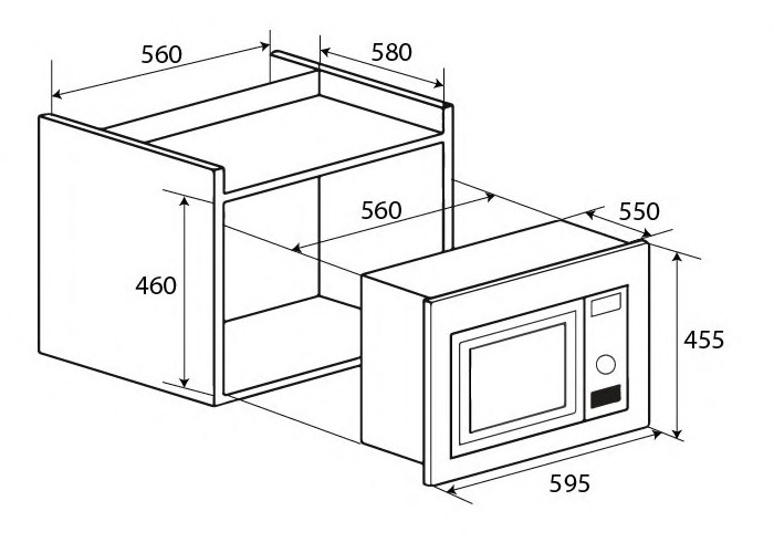 Kích thước Lò Hấp Kết Hợp Nướng Kaff KF-ST56LXR