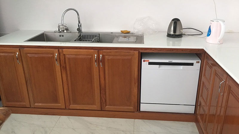 Máy rửa chén Kaff 2 tầng dễ dàng lắp đặt cho gian bếp đã hoàn thiện