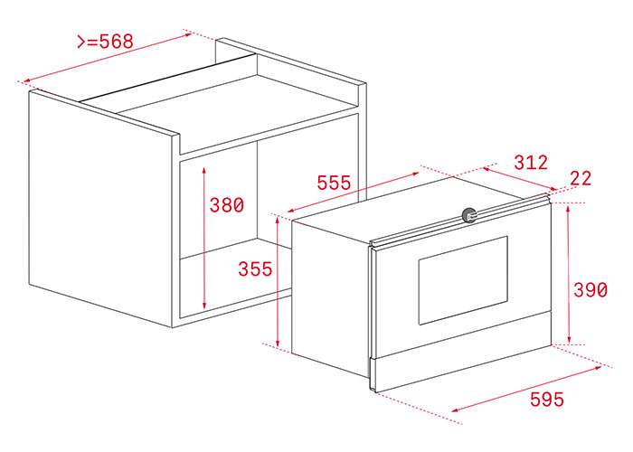 Thông số kỹ thuật Lò Vi Sóng Kết Hợp Nướng TeKa MS 622 BIS L