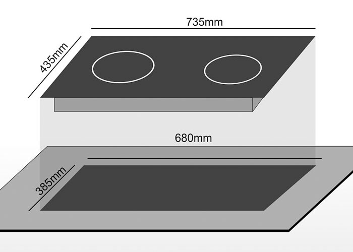 Kích thước chuẩn Bếp điện từ Canaval CA 9929