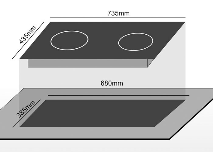 Kích thước chuẩn Bếp điện từ Canaval CA 9939