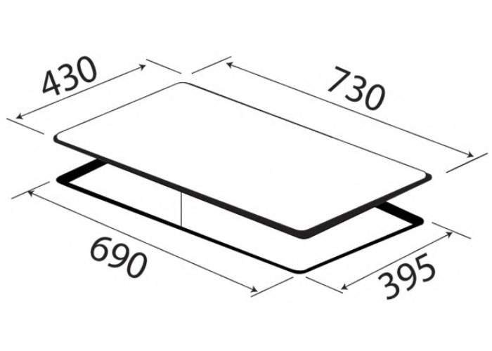 thông số kỹ thuật lắp đặt Bếp Điện Từ Kaff KF-FL68IC