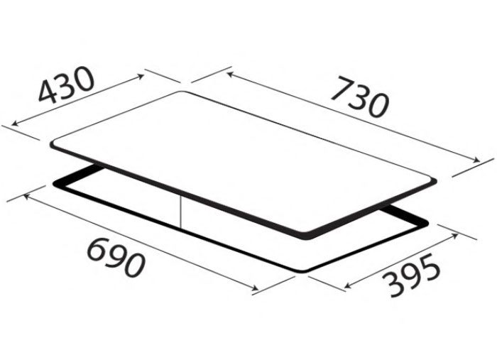 thông số kỹ thuật lắp đặt Bếp 2 ừ Kaff KF-FL68II