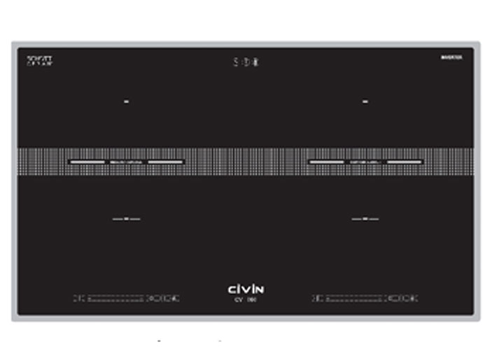 Bếp Điện Từ Đôi Civin CV-666 sang trọng với mặt kính Schott Ceran