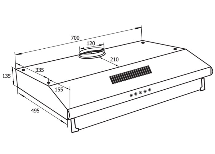 Thông số kỹ thuật Máy hút mùi Civin CV-700A