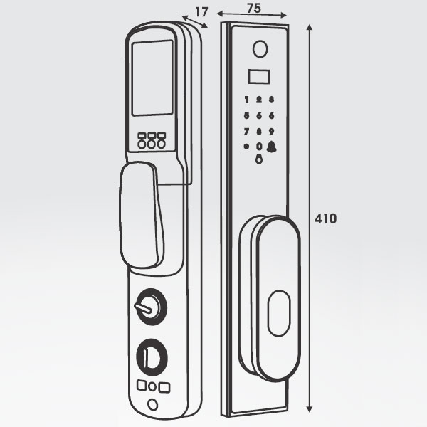 Kích thước Khóa Vân Tay Camera Kassler KL-890