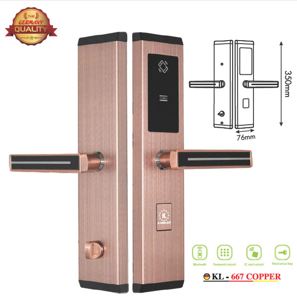 Khóa Cửa Vân Tay Kassler KL-667 Copper sản xuất theo công nghệ Đức