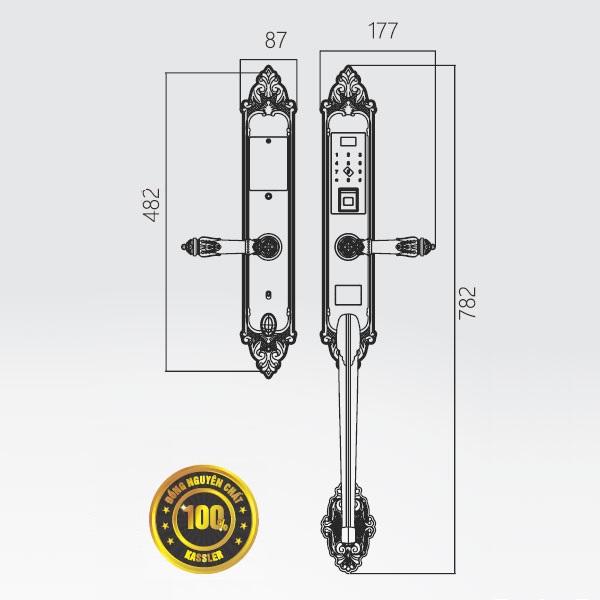 Khóa Cửa Đại Sảnh Kassler KL-969C chính hãng 100% Kassler Việt Nam