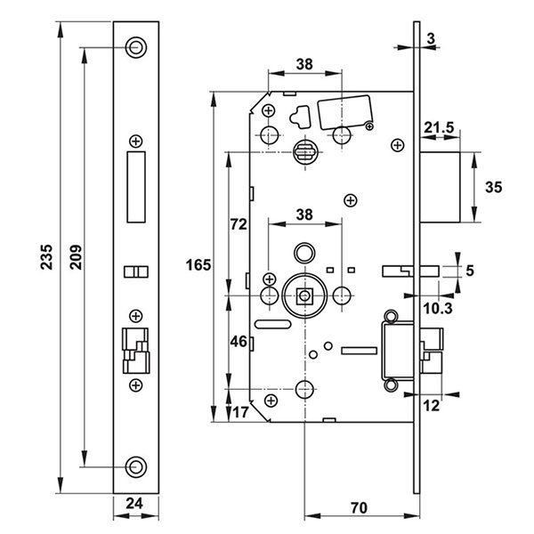 Thông số kỹ thuật Khóa Điện Tử PP9000 Hafele 912.05.691