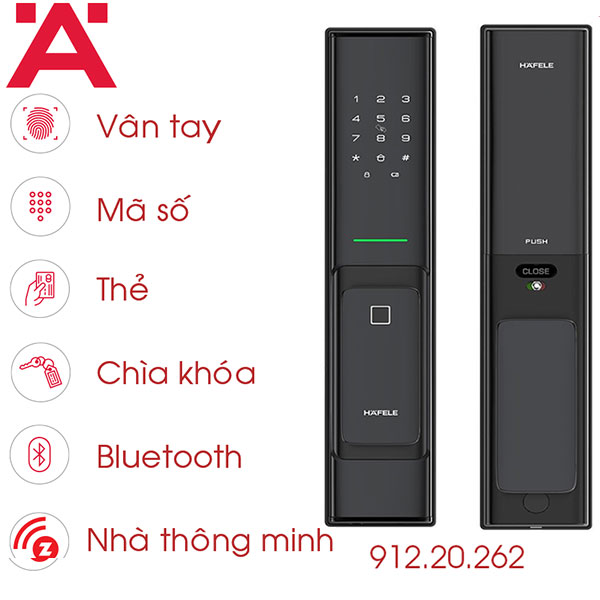 Khóa Điện Tử PP8100 Hafele 912.20.262 màu đen mờ hiện đại