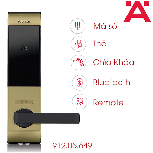 Khóa Cửa Hafele DL7900 912.05.649 Màu Vàng