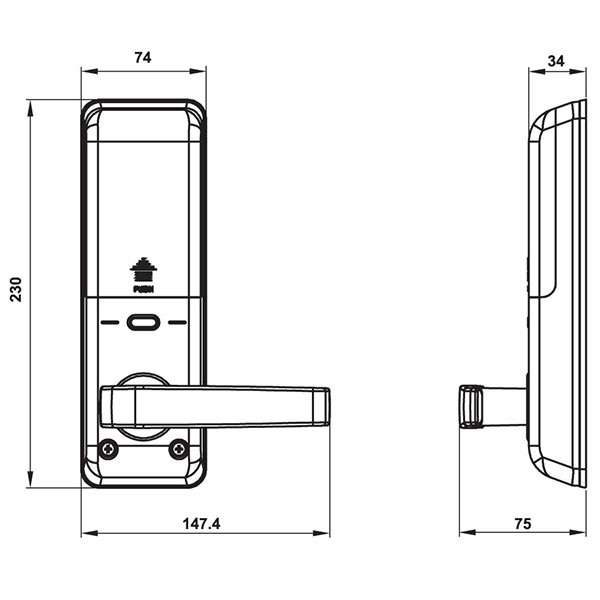  Thông số kỹ thuật Khóa Điện Tử Hafele EL7700-TCS 912.05.583