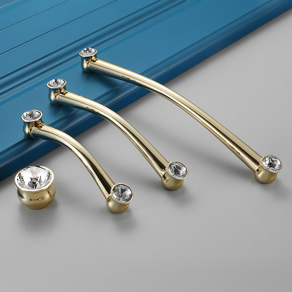 Tay nắm cửa tủ đính hạt sang trọng hiện đại