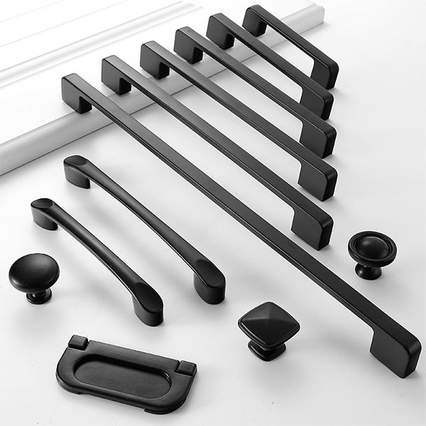 Tay Nắm Cửa Tủ Hiện Đại màu đen sang trọng