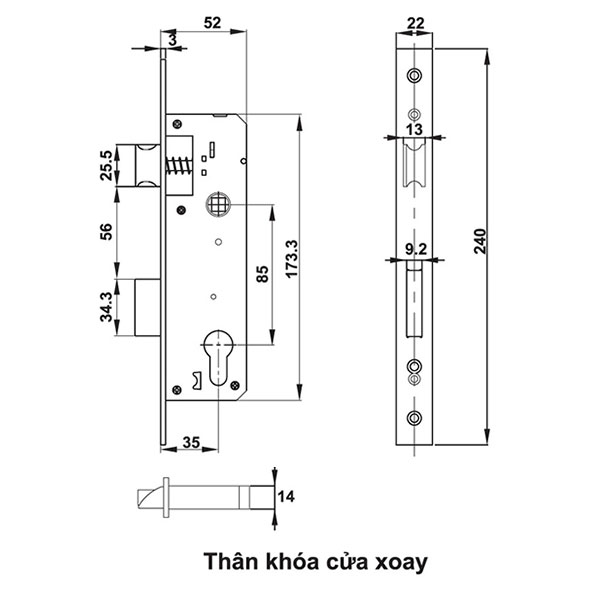 Thông số kỹ thuật Cửa Đố Nhỏ EL6500-TCS Hafele 912.20.122