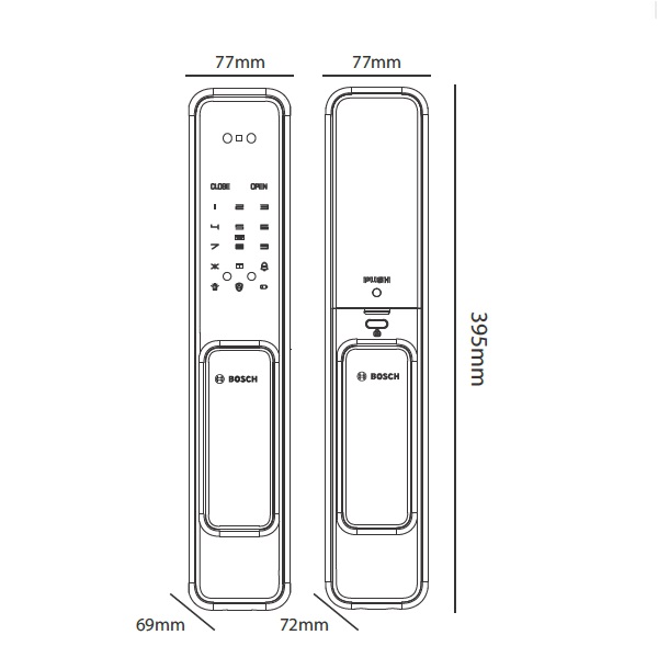 Thông số kỹ thuật Khóa Cửa Vân Tay Bosch EL 600BKB