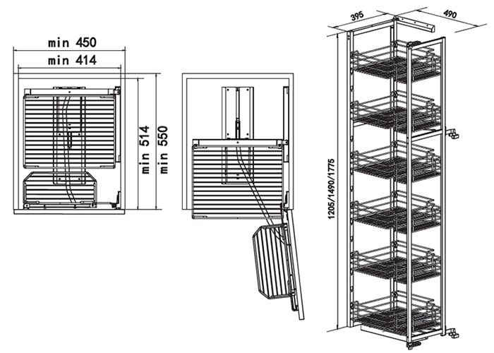 Thông số kỹ thuật Kệ Tủ Đồ Khô Roxana R011 Nan Oval