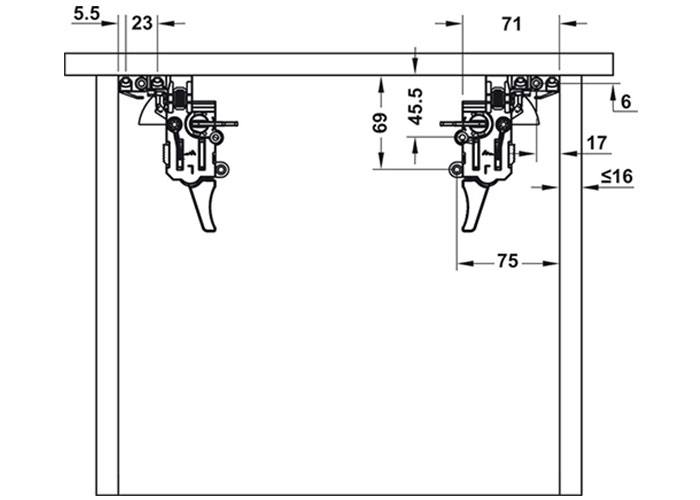 Ray Trượt Âm 300mm EPC Evo Mở Toàn Phần Hafele 433.32.071