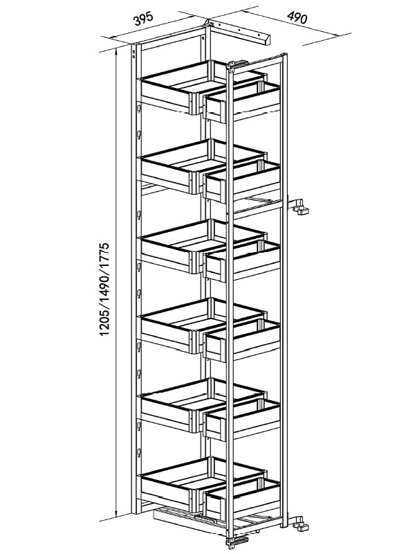 Kệ Tủ Kho Roxana R010 nan hộp đáy phắng sang trọng