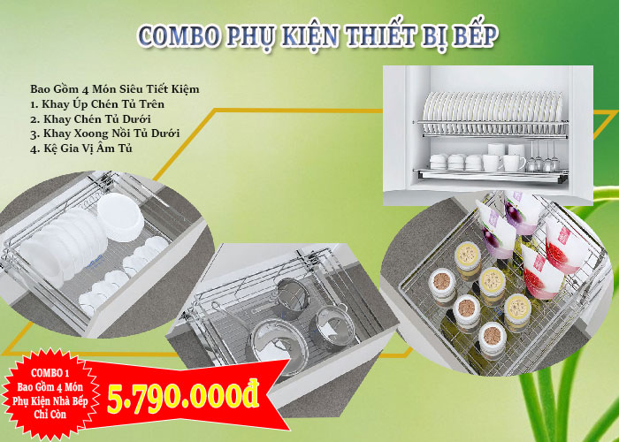 Combo Phụ Kiện Thiết Bị Bếp 4 Món Cơ Bản