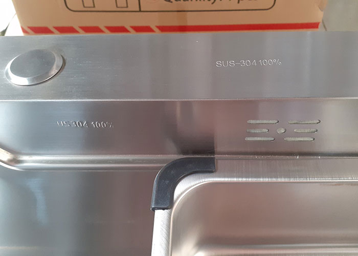 Hình thực tế Chậu Rửa Đơn trong bộ Combo Phụ Kiện Nhà Bếp