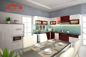 Tủ bếp Acrylic hiện đại