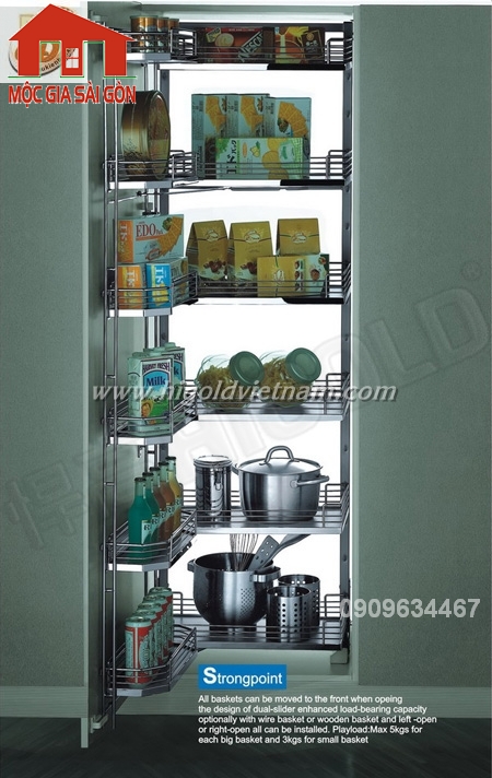 Kệ inox tủ đồ khô Higold