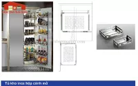 Tủ bếp gỗ Acrylic có bàn đảo chữ