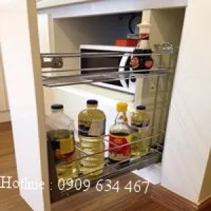 Kệ đựng gia vị inox EG.150 - Phụ kiện tủ bếp EUROGOLD