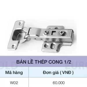 Bản lề thép cong vừa Eurogold W02