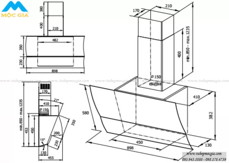 Máy Hút Mùi Canaval CA 8990S