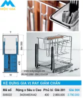 khay gia vị Inox Higold 306022