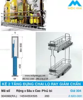 Khay gia vị 2 tầng Higold 304099 inox 304