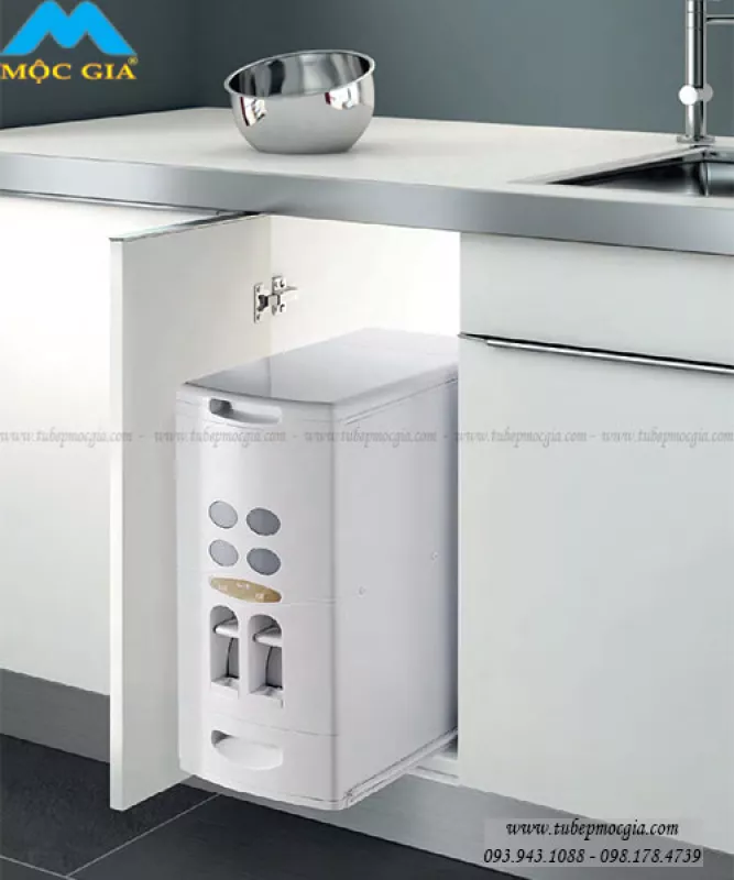 Thùng gạo âm tủ Higold 307033