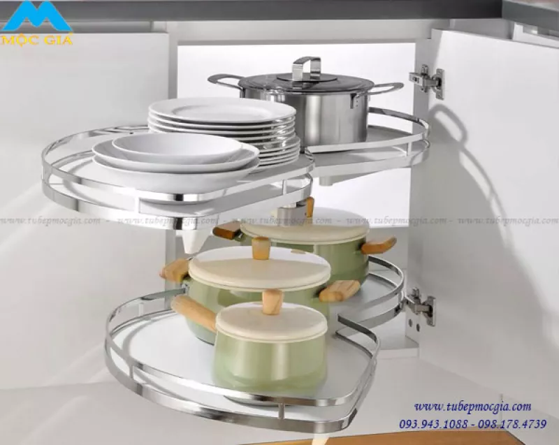 Kệ Góc Mâm Xoay Hình Lá Eurogold MO202L/R