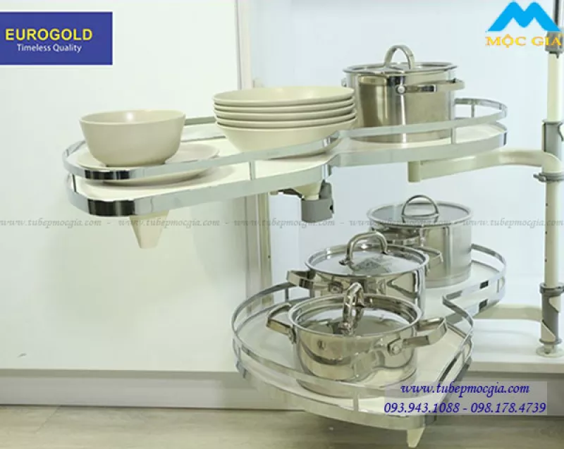 Kệ Góc Mâm Xoay Hình Lá Eurogold MO202L/R