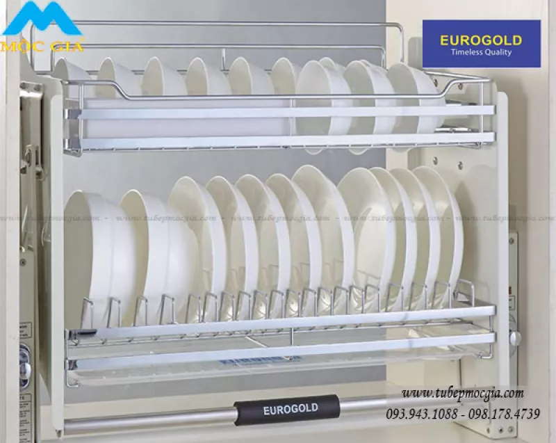Kệ Chén Dĩa Di Động Inox Mạ Crom EUI160