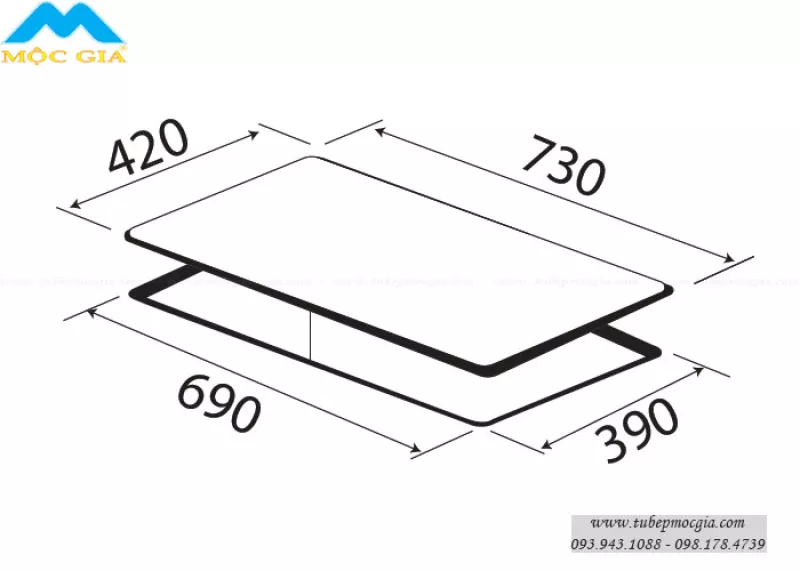 Bếp 1 Từ 1 Điện Kaff KF-SD300IC Made in Malaysia