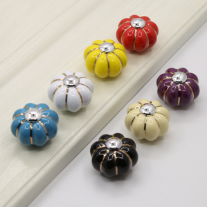 Tay Nắm Cửa Tủ Gốm Sứ bí ngô  JX1391M