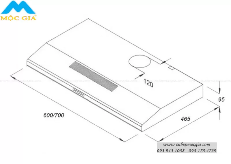 Máy Hút Khử Mùi Kaff KF-SL60KB/SL70KB