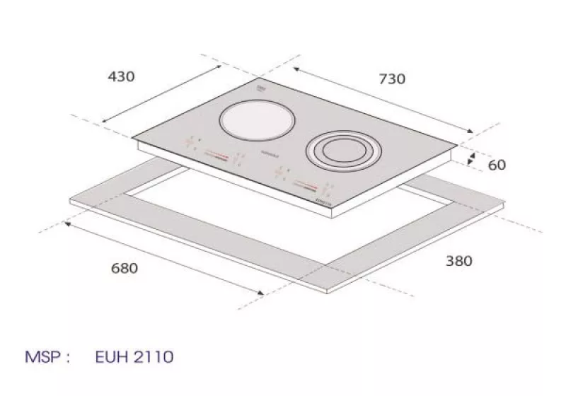 Bếp 1 Điện 1 Từ Eurogold EUH2110