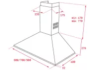 Máy Hút Mùi Áp Tường Teka DBB 90 Code 40460440