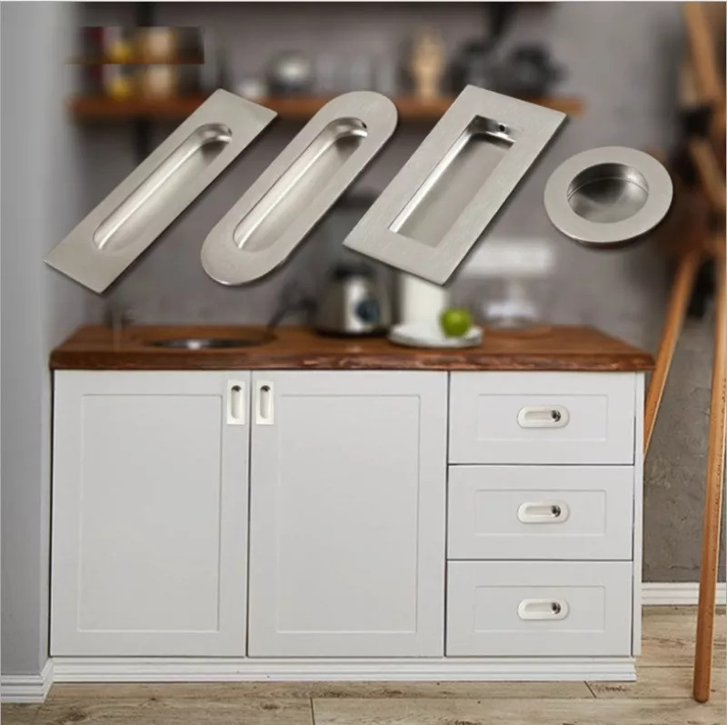 Tay Nắm Âm Tủ Bằng Inox KNN258M