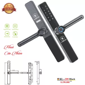 Khóa Cửa Nhôm Kassler KL-599 Black