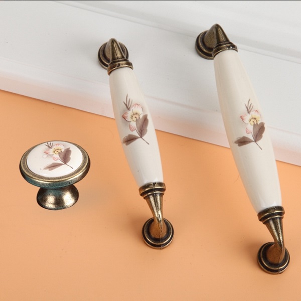 Tay Nắm Cửa Tủ Bằng Gốm Sứ FG034TK