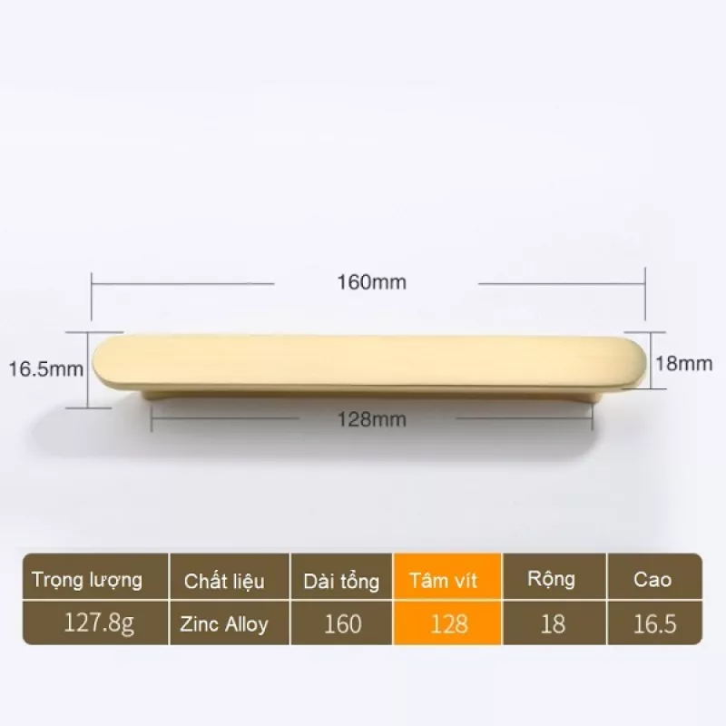 Tay Nắm Cửa Tủ Bằng Hợp Kim Kẽm FHK272VM